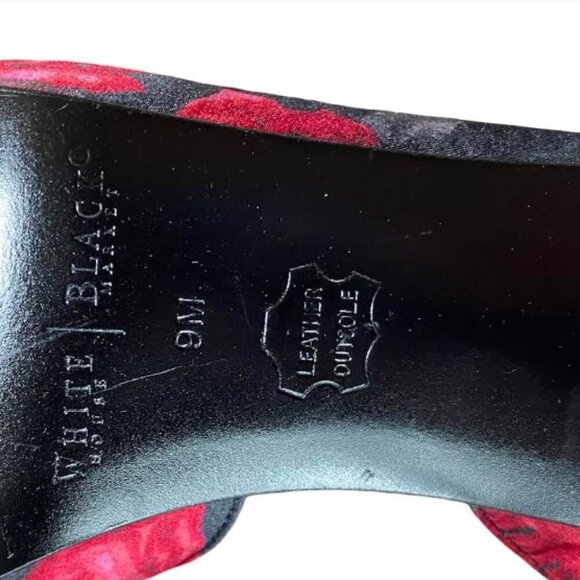 White House Black Market High Heel Peep Toe Floral Slingbacks  Size 9M  EUC - Picture 14 of 14